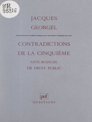 cover image of Contradictions de la Cinquième
